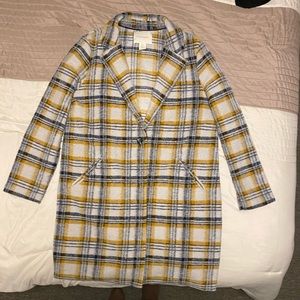 Cynthia Rowley yellow pea coat / long blazer